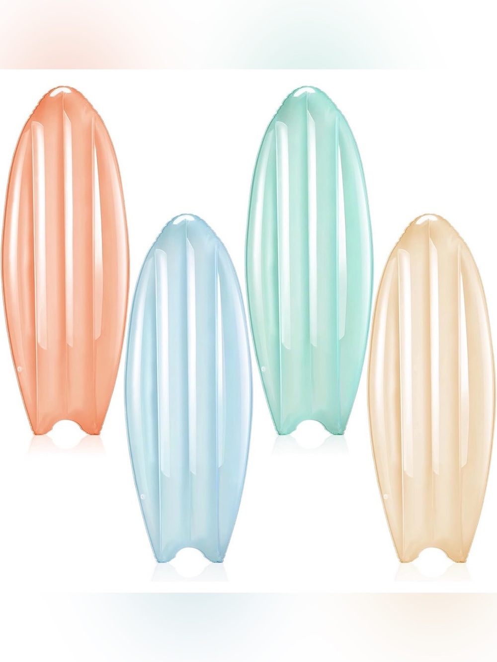 Inflatable Surfboard Pool Floats - Multi-Color 4 pcs